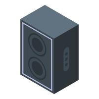 icono de altavoz de bajo musical, estilo isométrico vector