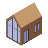 Cottage icon, isometric style vector