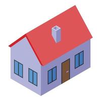 Notary house icon, isometric style vector