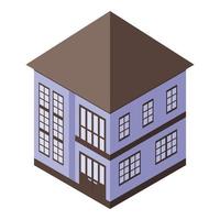 Private cottage icon, isometric style vector