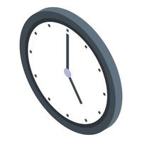 Notary wall clock icon, isometric style vector