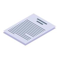 Judge paper icon, isometric style vector