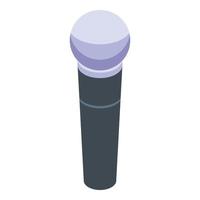 Concert microphone icon, isometric style vector