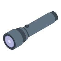 Flashlight icon, isometric style vector