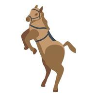 Circus horse icon, isometric style vector