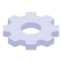 Gear process icon, isometric style vector