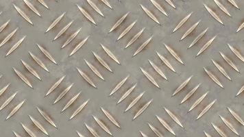 Seamless metallic diamond plate pattern surface loop. Dirty steel floor pattern texture. video
