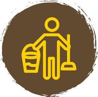 Cleaning Man Vector Icon Design