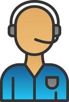 Customer Service Agent Vector Icon Design