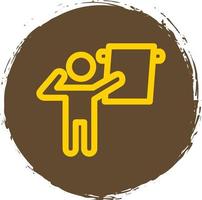 Man hanging Towel Vector Icon Design