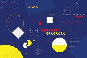 Flat design geometric shapes background vector