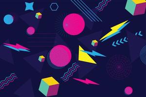 Flat design geometric shapes background vector