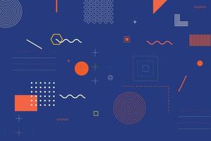 Flat design geometric shapes background vector