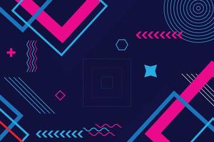 Flat design geometric shapes background vector