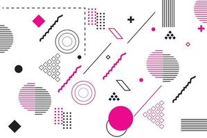 Flat design geometric shapes background vector