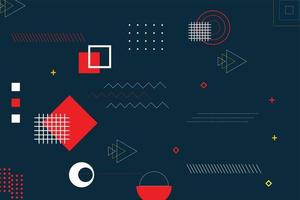 Flat design geometric shapes background vector