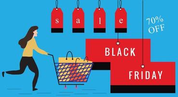 Black Friday Banner and Background  Vector