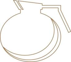 Ilustración de vector de icono de contorno de hervidor de café