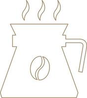 Coffee Kettle Outline Icon Vector Illustration