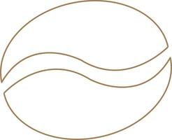 Coffee Bean Outline Icon Vector Illustration