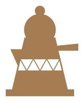 Coffee Moka Pot Sticker Vector Illustration