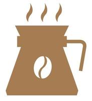Coffee Kettle Sticker Vector Illustration