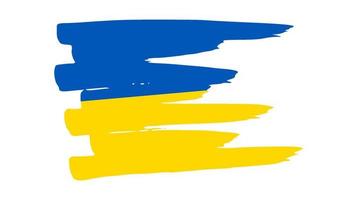 Ukrainian national flag in grunge style vector