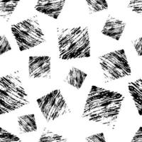 Seamless Pattern with hand drawn black scribble Smear. Abstract grunge texture. Vector illustration