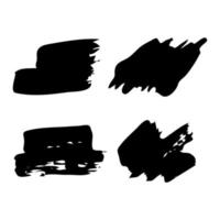 Set of four Sketch Scribble Smears. Hand drawn Paint Scribble Stains. Vector illustration.