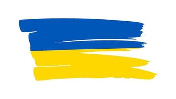 Ukrainian national flag in grunge style vector