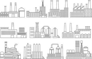 factory set outline vector