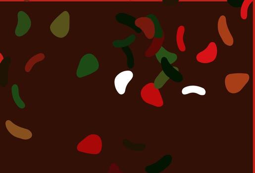 Light Green, Red vector template with memphis shapes.