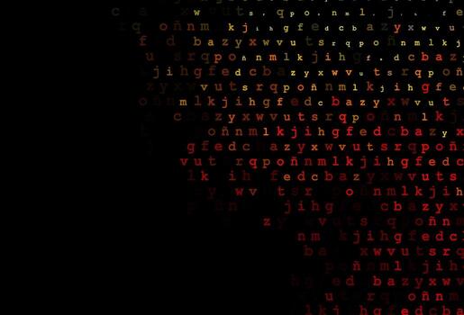 patrón de vector verde oscuro, rojo con símbolos abc.