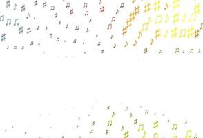 Light Green, Red vector backdrop with music notes.