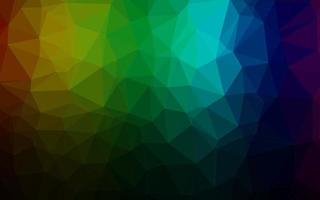 Dark Multicolor, Rainbow vector blurry triangle pattern.