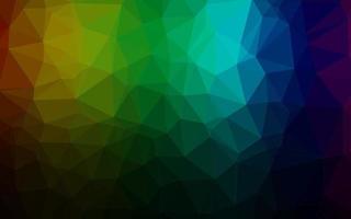 Dark Multicolor, Rainbow vector blurry triangle pattern.