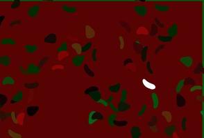 Light Green, Red vector background with abstract forms.
