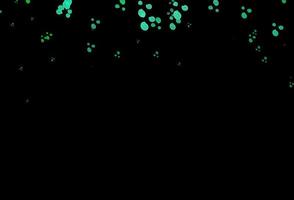 Dark Green vector pattern with curved circles.