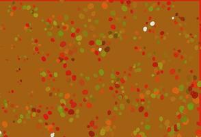 Light Green, Red vector background with bubble shapes.