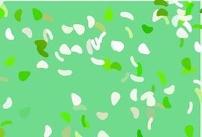 Light Green vector pattern with chaotic shapes.