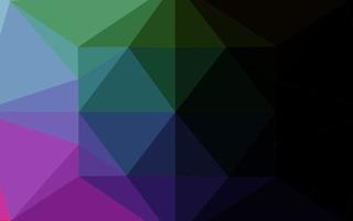 Dark Multicolor, Rainbow vector blurry hexagon pattern.