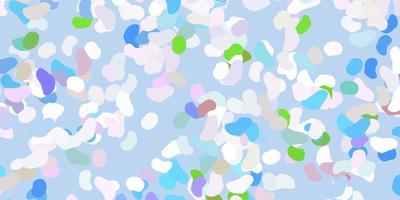 Light blue, red vector texture with memphis shapes.