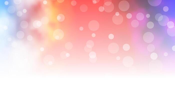 Light Multicolor vector pattern with circles.
