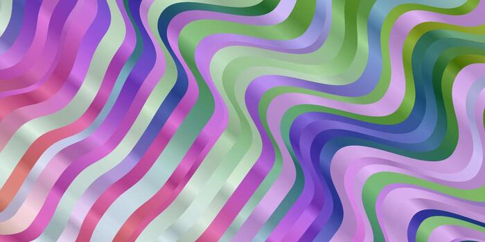 Light Multicolor vector background with bent lines.