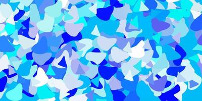 Light blue vector texture with memphis shapes.