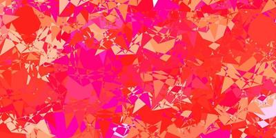 Light Pink vector background with triangles.