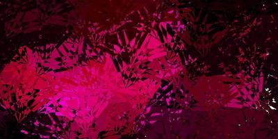 Dark Pink vector background with polygonal forms.