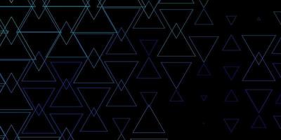 Dark Blue, Green vector background with lines, triangles.