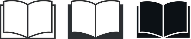 Book icon set in different colors. Books. Simple flat design. Vector art