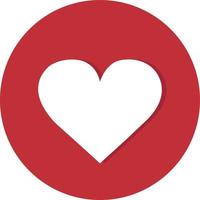 Like button icon. Heart shape in circle. Simple flat design. Vector art